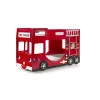 Lit superpose 90x200 Camion de pompier sommier inclus Vipack Car Beds - Rouge