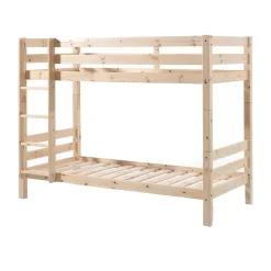 Lit Superpose 90x200 Hauteur 160 cm Sommier Inclus Vipack Pino - Bois