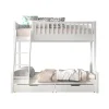 Lit superpose 90-140x200 sommiers et tiroirs inclus Vipack Scott Blanc