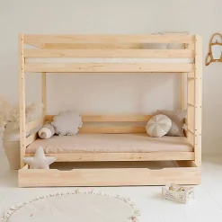 Lit superpose 90x200 sommiers et tiroir inclus Anaëlle Bois