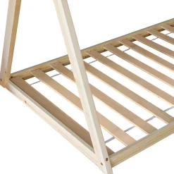 Lit tipi pour enfant 190x90cm en bois VALENTIN - HAPPY GARDEN