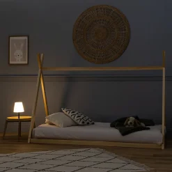 Lit tipi pour enfant 190x90cm en bois VALENTIN - HAPPY GARDEN