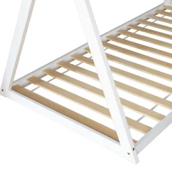 Lit tipi pour enfant 190x90cm blanc VALENTIN - HAPPY GARDEN