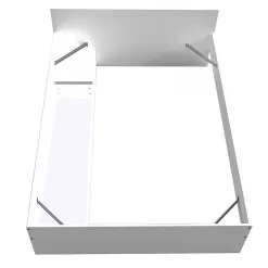 Lit TWIST 140x190 + 1 chevet + 1 tiroir / Blanc