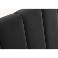 Lit 160x200 cm en velours noir - CAMBRIDGE