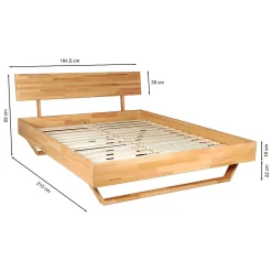 Lit 160x200 cm TAO + Sommier / Hêtre massif huilé