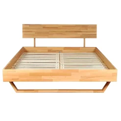 Lit 160x200 cm TAO + Sommier / Hêtre massif huilé