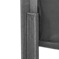 Lit 140x200 cm tapissé lin gris avec tête de lit rembourrée haute et matelas à ressorts 140x200 cm inclus