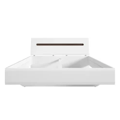 Lit 160x200 Darrel Blanc laque et Bois