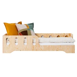 Lit 90x200 entree droite sommier inclus Estelle Bois