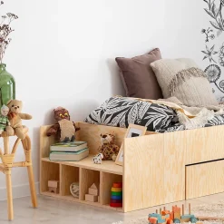 Lit 90x190 sommier et tiroir inclus Tristan Bois