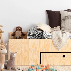 Lit 90x190 sommier et tiroir inclus Tristan Bois