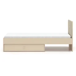 Lit 90x200 sommier et tiroir inclus Alycia Beige