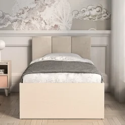 Lit 90x200 sommier et tiroir inclus Alycia Beige