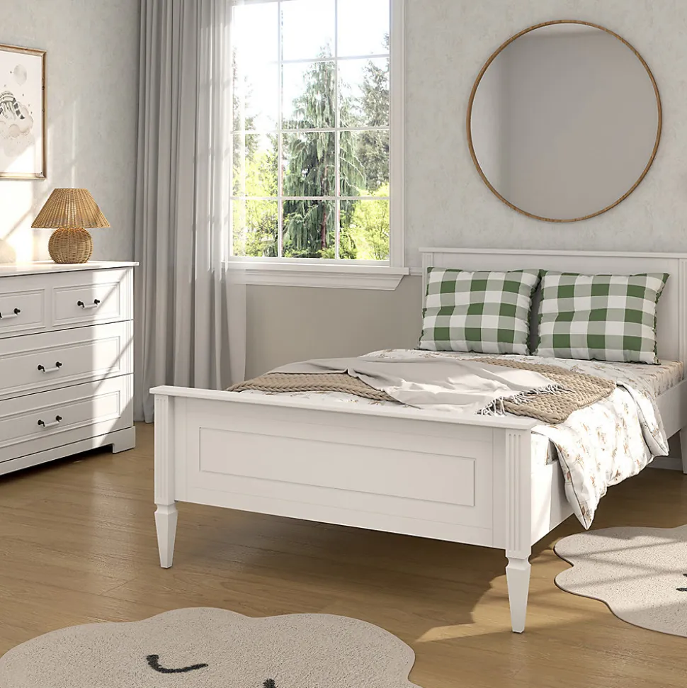 Lit 120x200 sommier inclus Bellamy Ines Blanc