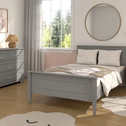 Lit 120x200 sommier inclus Bellamy Ines Gris