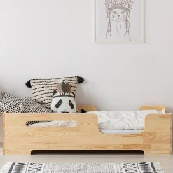 Lit 90x190 sommier inclus Lilian Bois