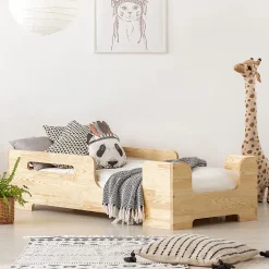 Lit 90x190 sommier inclus Lilian Bois