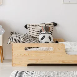 Lit 90x190 sommier inclus Lilian Bois