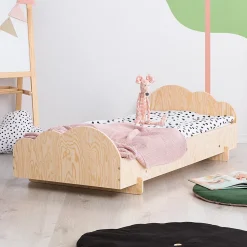 Lit 90x190 sommier inclus Louison Bois