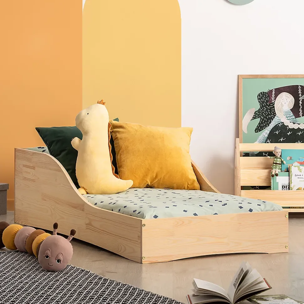 Lit 90x200 sommier inclus Ludmilla Bois