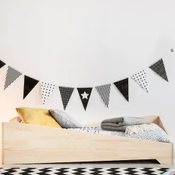 Lit 90x190 sommier inclus Solène Bois