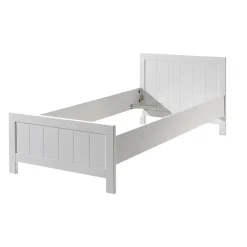 Lit 90x200 Sommier inclus Vipack Erik - Blanc