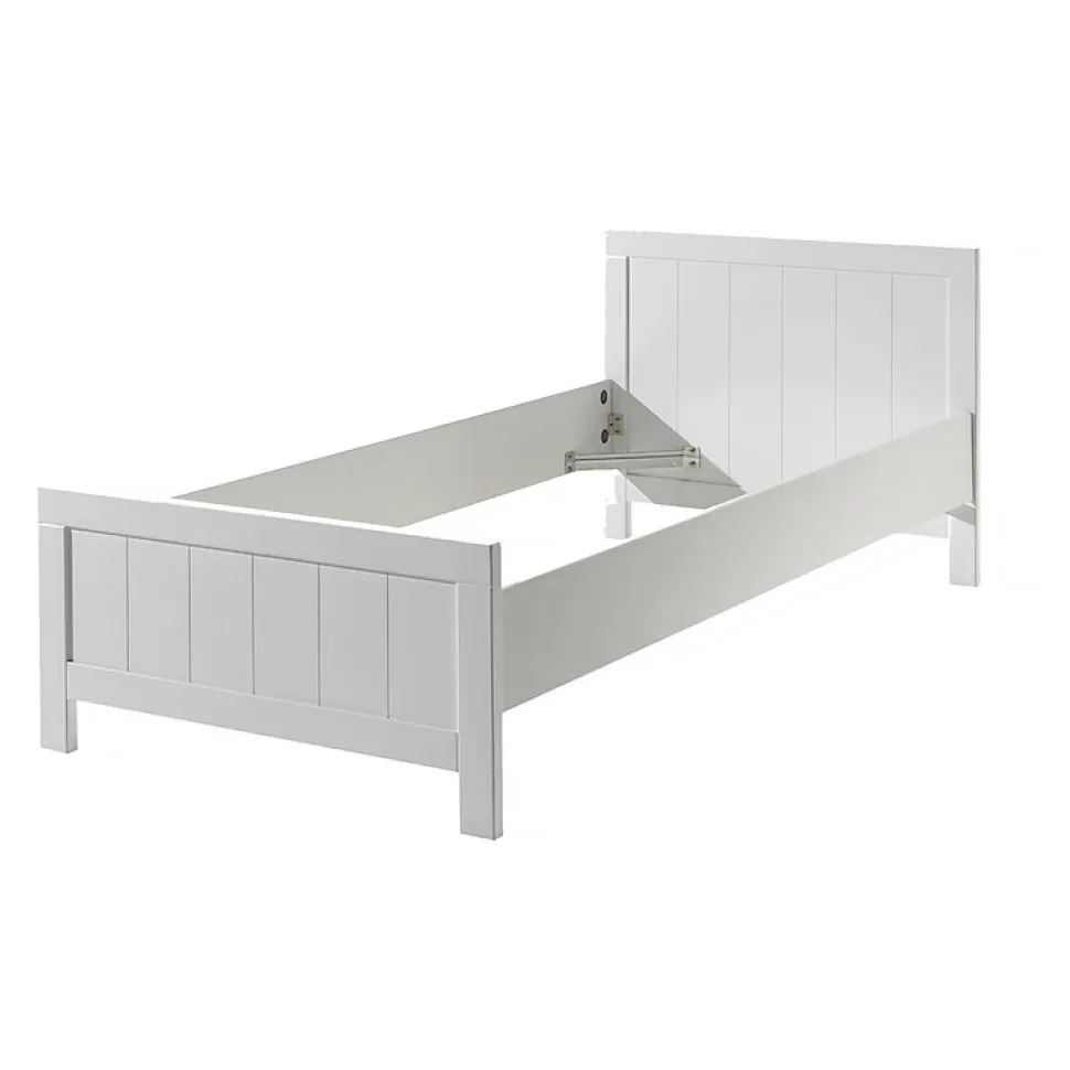 Lit 90x200 Sommier inclus Vipack Erik - Blanc