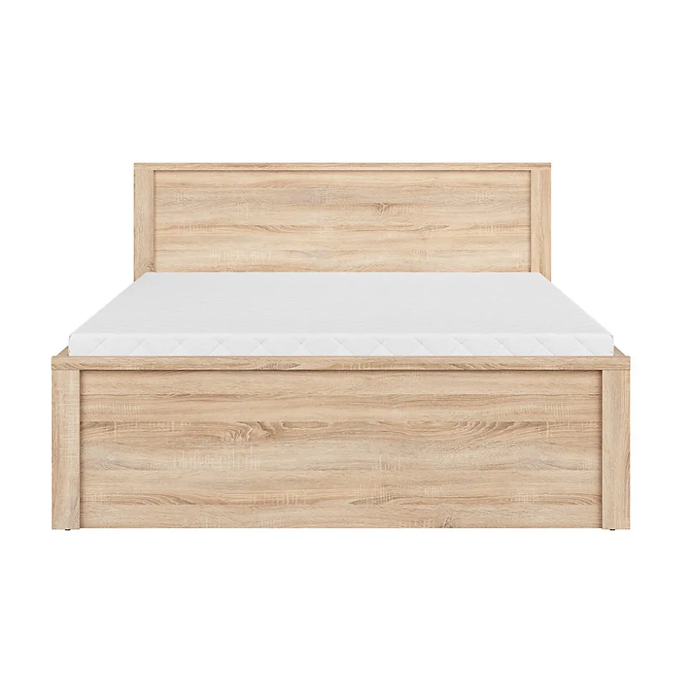 Lit 160x200 tête de lit haut Soren Bois