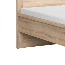 Lit 160x200 tête de lit haut Soren Bois