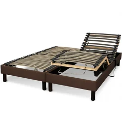 Literie électrique Essenzia Zen Ensemble DETENTE marron - Classic ressorts 2x80x200 Ressorts