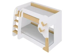 Lits superposés 2 x 90 x 190 cm - Blanc et Naturel - PILATI