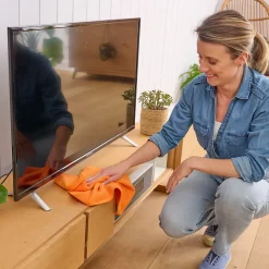 Lot 5 chiffons de nettoyage microfibre GoodHome multicouleur L.40 x l.38cm