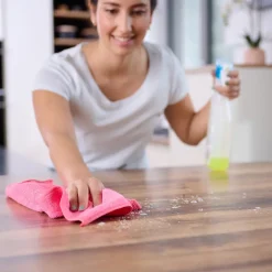 Lot 5 chiffons de nettoyage microfibre GoodHome multicouleur L.40 x l.38cm