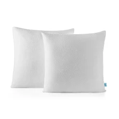 Lot 2 Oreillers 60x60 cm - Tissu Doux Aloe-Vera - Rembourrage copeaux de mousse HR - Mantien Souple