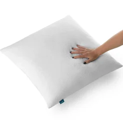 Lot 2 Oreillers 60x60 cm - Tissu Doux Aloe-Vera - Rembourrage copeaux de mousse HR - Mantien Souple