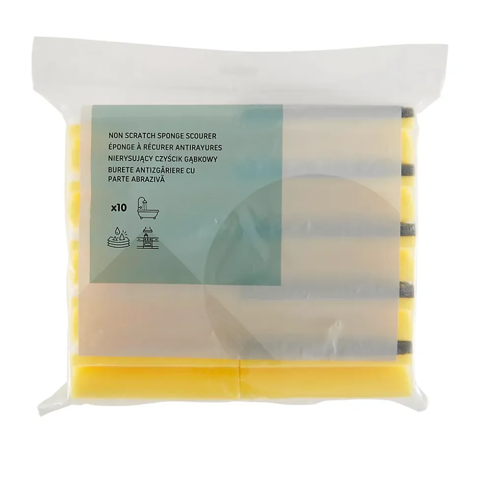 Lot 10 éponges à récurer anti-rayures L.13 x l.3.5 x ep.7 cm