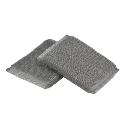 Lot 2 éponges à récurer gris argenté L.13 x l.2 x ep.9 cm