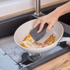 Lot 2 éponges à récurer gris argenté L.13 x l.2 x ep.9 cm