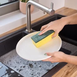 Lot 3 éponges à vaisselle à récurer L.13 x l.4.5 x ep.9 cm