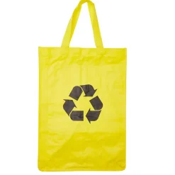 Lot 3 sacs de recyclage ménagers l.31 x H.44 cm bleu, vert et jaune