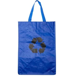 Lot 3 sacs de recyclage ménagers l.31 x H.44 cm bleu, vert et jaune