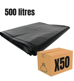 Lot 50 sacs poubelle à déchets Housses de conteneur 500L litres container à ordure