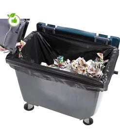 Lot 100 sacs poubelle à déchets Housses de conteneur 500L litres container à ordure