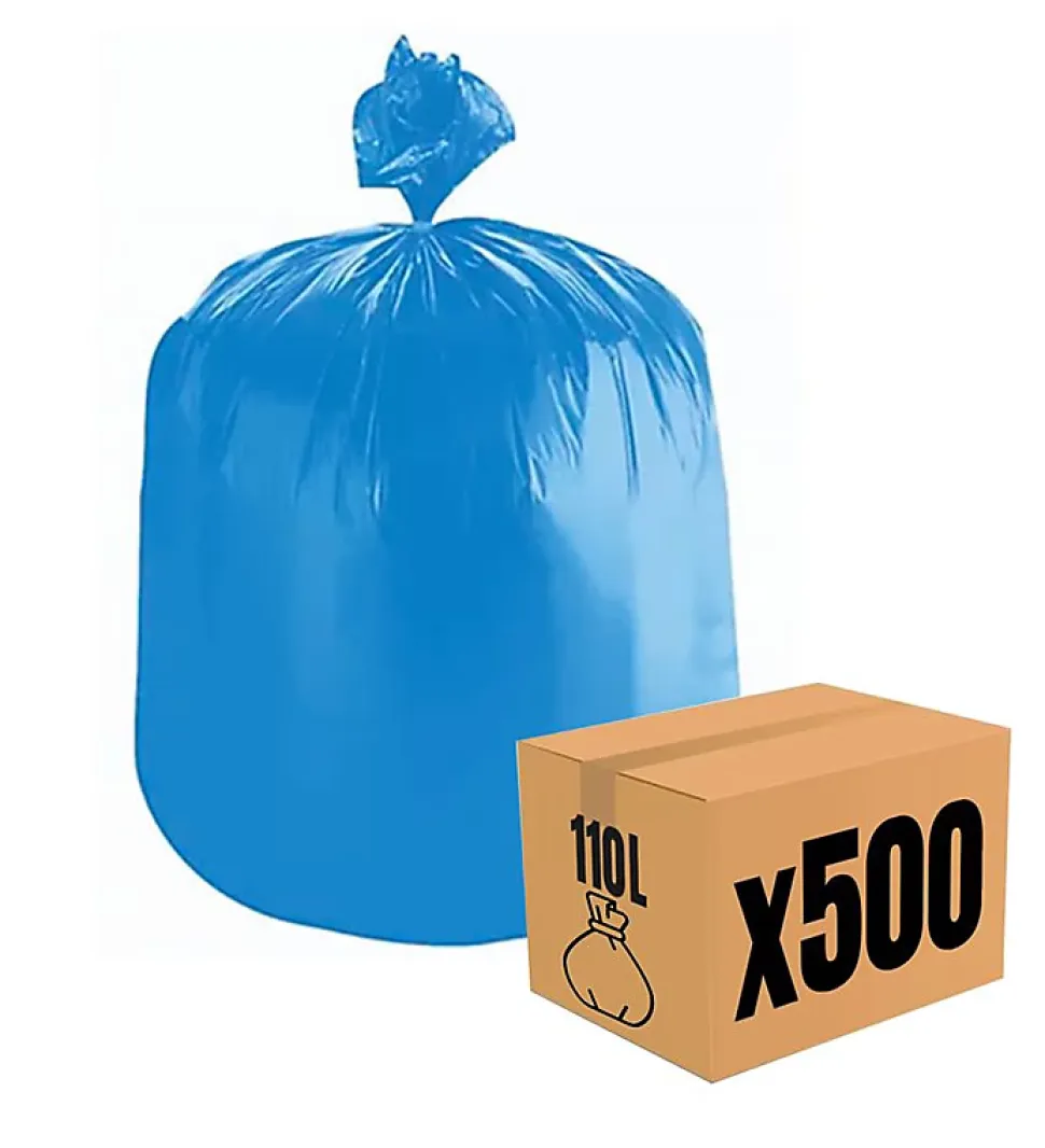 Lot 500 sacs poubelle à déchet Rouleaux de 20L 30L 50L 100L 110L 130L Litres Taille - 110L-BLEU