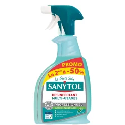 Lot 2 sprays désinfectants multi-usages Sanytol 750ml