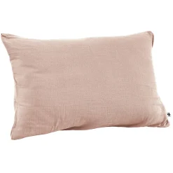 Lot 2 taies d'oreillers 50x70 cm double gaze de coton rose - PEPA 2