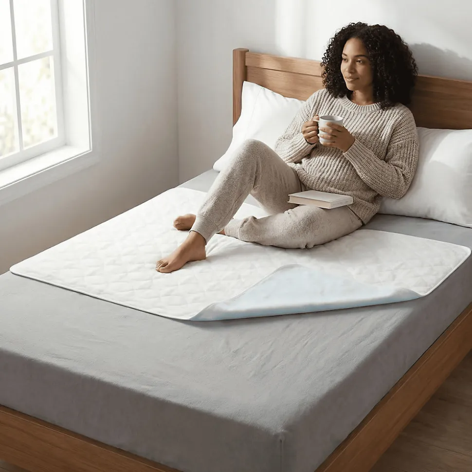 Lot de 2 Alèses Imperméables 90x85 cm - Adulte Sénior - Lavage à 90C - Grande absorption - Oeko-Tex