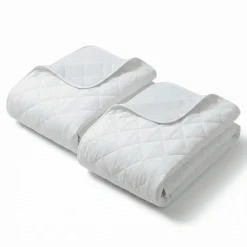 Lot de 2 Alèses Imperméables 90x85 cm - Adulte Sénior - Lavage à 90C - Grande absorption - Oeko-Tex