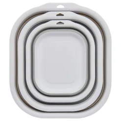 Lot de 3 Bassines Retractable Grises 3+5+10L - Gris- 5five